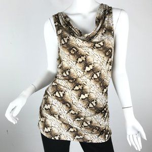 WHBM Draped Snake Print Tank Top